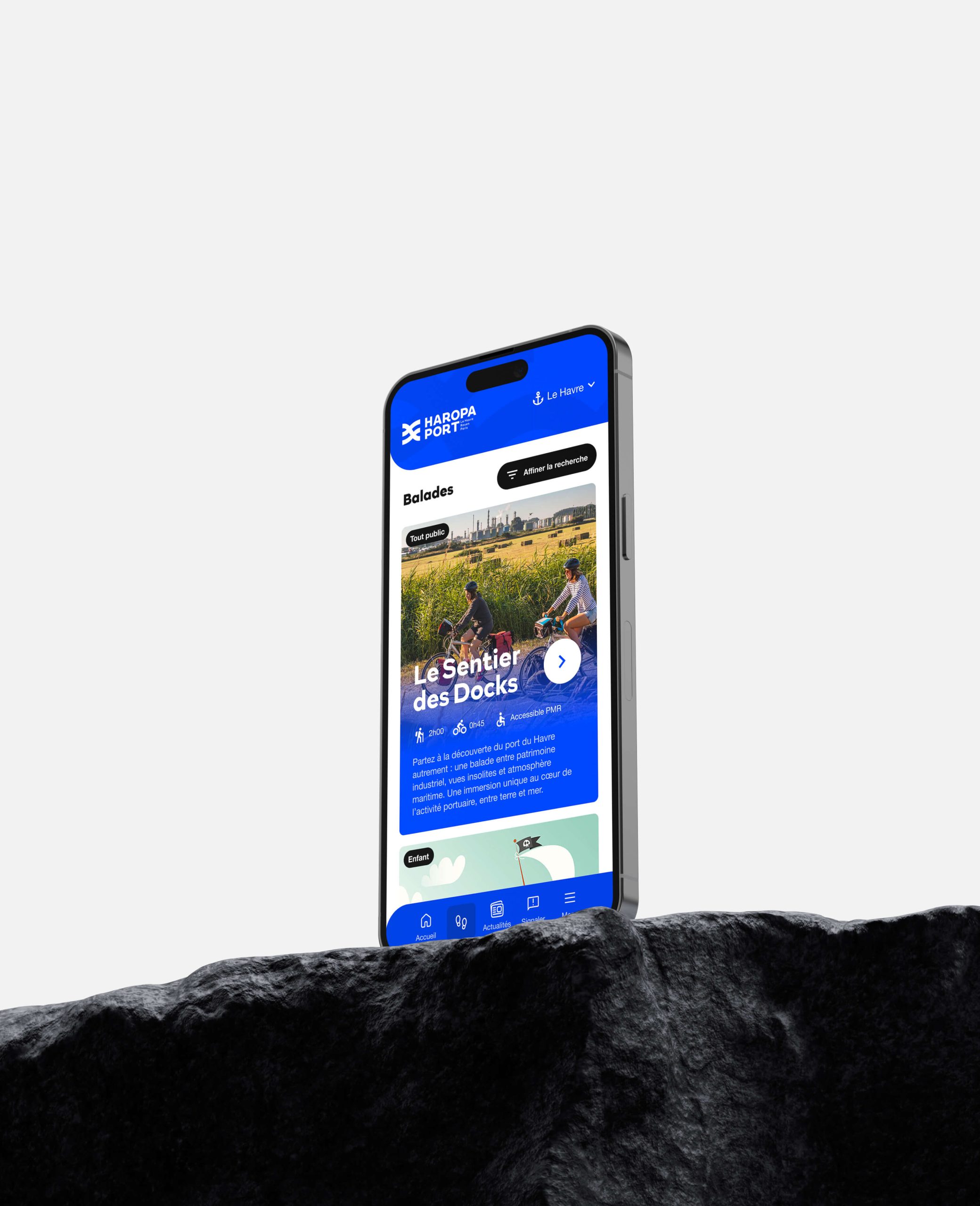 Application mobile Haropa Le Havre Paris