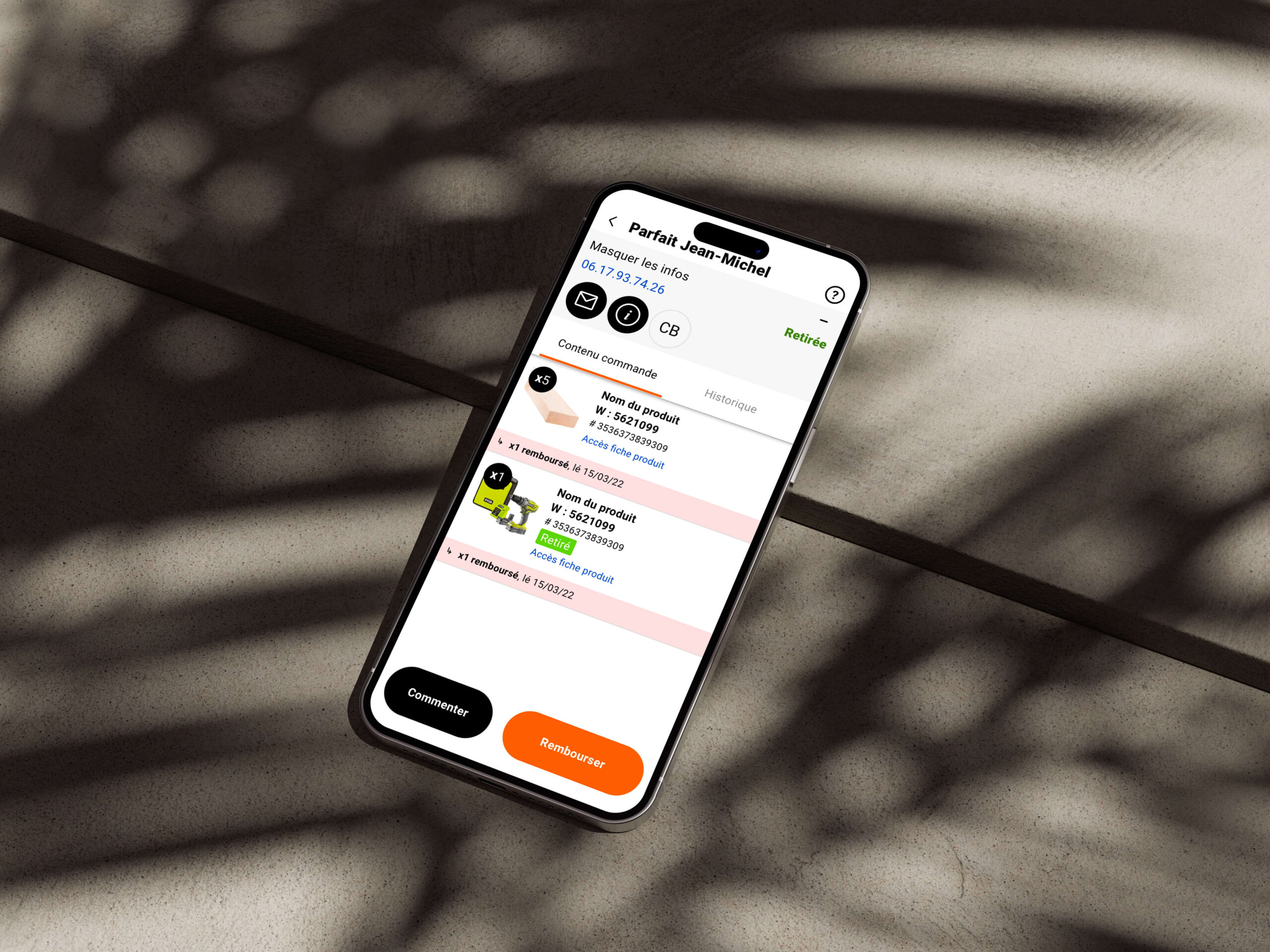 Application métier Weldom pour la gestion en magasin