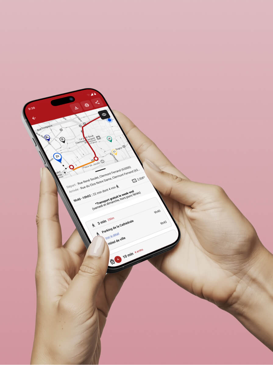 Refonte graphique et technique de l’appli T2C des transports de Clermont-Ferrand